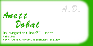 anett dobal business card